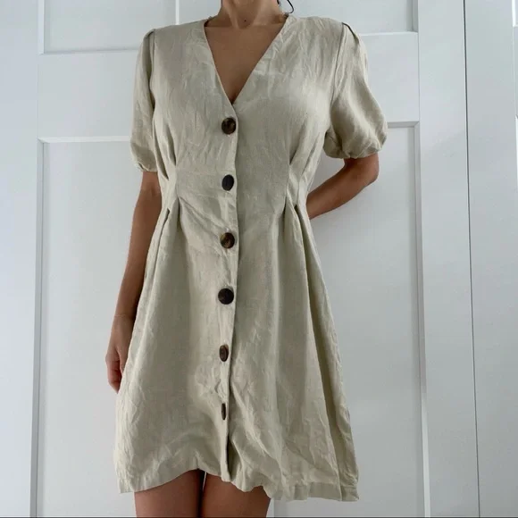 ★ZARA★ MINI DRESS WITH BUTTONS s-l400.jpg